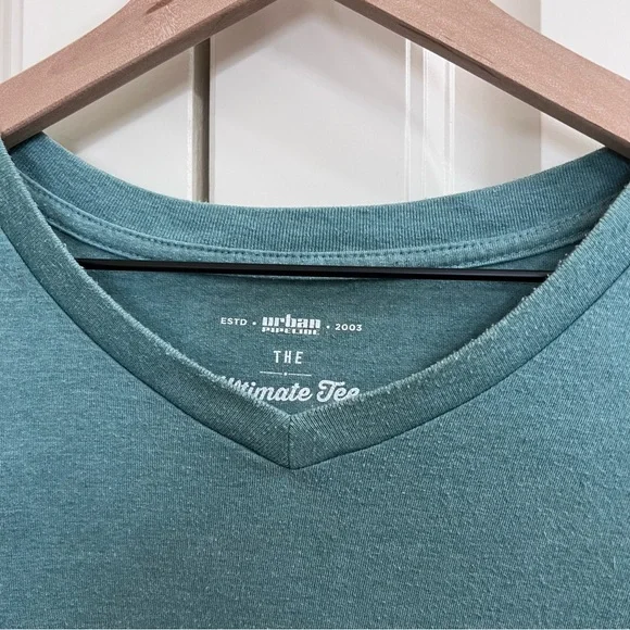 Urban Pipeline Mens The Ultimate Tee in Heather Teal, Size L - Picture 4 of 9
